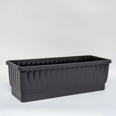 Venezia Balkonkasten mit Wasserspeichersystem und Wasserstandsanzeiger 60 cm Anthrazit